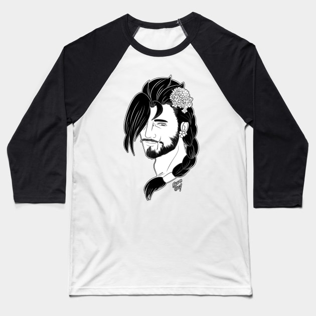 Inktober 2022 - 19 PONYTAIL Baseball T-Shirt by EmmeGray